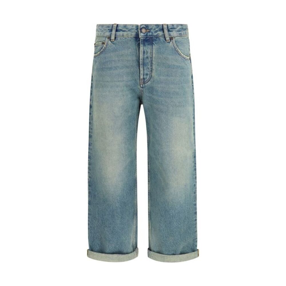 Darkpark Blue Cotton Boyfriend Women's Jeans